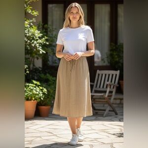 J CREW Elegant Tan Women's Skirt, M